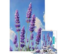 Rompecabezas para Adultos de 1000 Piezas Flores de Lavanda para Juegos educativos Juguetes adictivos para Cultivar la Paciencia Regalos para Mujeres y Hombres Decoración de Pared (tamaño 50x75cm)
