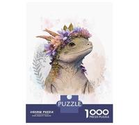 Rompecabezas para Adultos De 1000 Piezas Flower Lizard Watercolor Rompecabezas para Adultos Juguetes Antiestrés Corte De Precisión Juego Desafiante Regalos 70x50cm/1000pcs