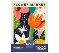 Rompecabezas para Adultos De 1000 Piezas Flower Market Amsterdam Botanical Travel Art Print Rompecabezas para Adultos Juegos De Relajación Desafío Difícil Juego Desafiante Regalos 70x50cm/1000pcs