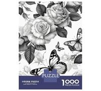 Rompecabezas para Adultos De 1000 Piezas Flowers and Butterfly Rompecabezas Antiestrés Juguetes Divertidos Y Humorísticos Actividades Divertidas En Casa, 70x50cm/1000pcs