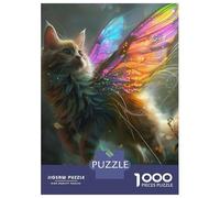 Rompecabezas para Adultos De 1000 Piezas Flying Cat with Wings Rompecabezas para Adultos Juegos Relajantes Desafío Difícil Regalo De Cumpleaños, Regalos, 38x26cm/1000pcs