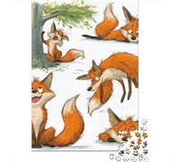 Rompecabezas para Adultos De 1000 Piezas Fox Character Design Pack-1 Rompecabezas para Adultos Juego De Ingenio Decoración del Hogar Cumpleaños 52x38cm/1000pcs