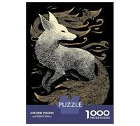 Rompecabezas para Adultos De 1000 Piezas Fox Illustration with Golden Tail Rompecabezas para Adultos Juguetes Antiestrés Decoración del Hogar Juego Desafiante Regalos 70x50cm/1000pcs