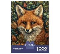 Rompecabezas para Adultos De 1000 Piezas Fox in Whimsical Forest Rompecabezas para Adolescentes Juego De Ingenio Decoración del Hogar Actividades Divertidas En Casa, 52x38cm/1000pcs