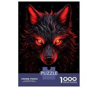 Rompecabezas para Adultos De 1000 Piezas Fox Red and Black Animals Rompecabezas para Adultos Juego De Ingenio Análisis Y Lógica Actividades Divertidas para Hacer En Casa, 70x50cm/1000pcs