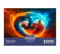 Rompecabezas para Adultos De 1000 Piezas Fox Spirit Art Print Rompecabezas para Adultos Juegos Relajantes Difícil Gran Regalo para Jugar 38x26cm/1000pcs