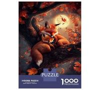 Rompecabezas para Adultos De 1000 Piezas Foxes in Moonlight Rompecabezas para Adultos Juguetes Antiestrés Regalos para Mujeres Cumpleaños Y Navidad 52x38cm/1000pcs