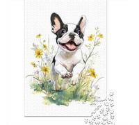 Rompecabezas para Adultos De 1000 Piezas French Bulldog Painting-2 Rompecabezas para Adultos Juego De Ingenio Decoración del Hogar Cumpleaños 70x50cm/1000pcs