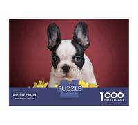 Rompecabezas para Adultos De 1000 Piezas French Bulldog Puppy Rompecabezas para Adultos Juego De Ingenio Regalos para Mujeres 52x38cm/1000pcs