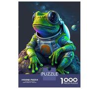 Rompecabezas para Adultos De 1000 Piezas Frog Space Astronaut Rompecabezas para Adultos Juegos De Relajación Desafío Difícil Juego Desafiante Regalos 70x50cm/1000pcs
