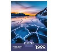 Rompecabezas para Adultos De 1000 Piezas Frozen Lake Sunset Rompecabezas para Adolescentes Juguetes Antiestrés Desafío Difícil Diversión Actividades En Casa, 52x38cm/1000pcs