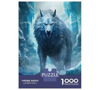 Rompecabezas para Adultos De 1000 Piezas Frozen Wolf in Ice World Rompecabezas para Adultos Juguete Decoración De Pared Mejora La Memoria 38x26cm/1000pcs