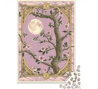 Rompecabezas para Adultos De 1000 Piezas Full Moon Blossom Tarot Deck Rompecabezas DIY Juguetes Divertidos Y Humorísticos Cumpleaños Y Navidad 52x38cm/1000pcs