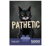 Rompecabezas para Adultos De 1000 Piezas Funny Angry Cat Rompecabezas para Adultos Juguete Decoración De Pared Difícil Difícil para Cumpleaños, Navidad 52x38cm/1000pcs