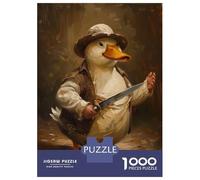 Rompecabezas para Adultos De 1000 Piezas Funny Killer Duck Knife Rompecabezas para Adolescentes Juego Práctico Desafío Difícil Juego Desafiante Regalos 52x38cm/1000pcs