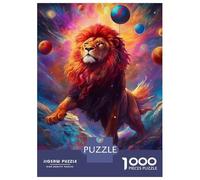 Rompecabezas para Adultos De 1000 Piezas Funny Lion Rompecabezas para Adultos Juguete Decoración De Pared Difícil Difícil para Cumpleaños, Navidad 52x38cm/1000pcs