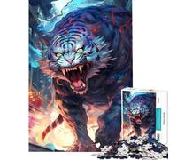 Rompecabezas para Adultos de 1000 Piezas Furia del Tigre Blanco Juego Educativo y adictivo para Cultivar la Paciencia Regalos para Hombres y Mujeres Decoración de Pared (tamaño 38x52cm)