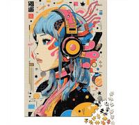 Rompecabezas para Adultos De 1000 Piezas Future Bass Headphones Soundscapes Unleashed! Rompecabezas para Adultos Juego De Ingenio Decoración del Hogar Cumpleaños 52x38cm/1000pcs