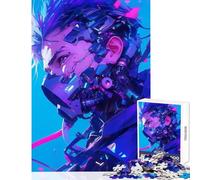 Rompecabezas para Adultos de 1000 Piezas futuristas Cyberpunk decoración del hogar Juguetes Grandes Regalos y Juguetes Juegos relajantes Actividades Divertidas en casa tamaño 38x26cm