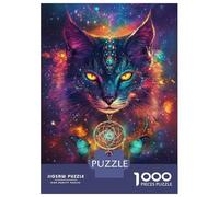 Rompecabezas para Adultos De 1000 Piezas Galactic Cat & Dreamcatcher Rompecabezas para Adultos Juego De Ingenio Patrón De Ensamblaje Regalos para Amigos Y Familiares 52x38cm/1000pcs