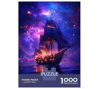 Rompecabezas para Adultos De 1000 Piezas Galactic Sail Voyage Rompecabezas para Adultos Juguetes Antiestrés Decoración del Hogar Juego Desafiante Regalos 52x38cm/1000pcs