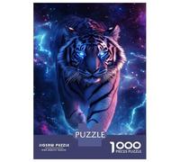Rompecabezas para Adultos De 1000 Piezas Galactic Tiger Rompecabezas para Adultos Juguetes Antiestrés Regalos para Mujeres Cumpleaños Y Navidad 70x50cm/1000pcs