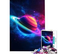 Rompecabezas para Adultos de 1000 Piezas Galaxia de Saturno Vibrante Rompecabezas para Adultos Juguete Decorativo para Pared patrón de Montaje interacción Entre Padres e Hijos (Tamaño 38x26cm)