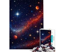 Rompecabezas para Adultos de 1000 Piezas Galaxia Vibrante con Planetas y Estrellas Juegos relajantes para Pasar el Tiempo en casa Durante Las Vacaciones (Tamaño 50x75cm)