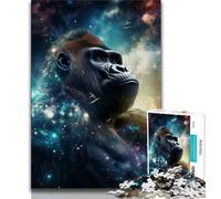 Rompecabezas para Adultos de 1000 Piezas Galaxias y orangutanes Rompecabezas de 1000 Piezas Juegos educativos decoración del hogar Adecuado para decoración de Escritorio 38x26cm