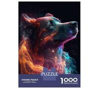 Rompecabezas para Adultos De 1000 Piezas Galaxy Dog Animal Rompecabezas para Adolescentes Juguetes Antiestrés Mejora La Memoria Gran Regalo para Jugar 52x38cm/1000pcs