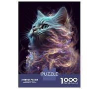 Rompecabezas para Adultos De 1000 Piezas Galaxy Kitten White Cat Rompecabezas para Adultos Juguetes Antiestrés Decoración del Hogar Juego Desafiante Regalos 70x50cm/1000pcs