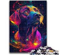 Rompecabezas para Adultos de 1000 Piezas, Galaxy Labrador, Juego desafiante para Jugar en Familia, Regalo de Amigo Secreto, 38x26cm