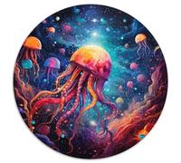 Rompecabezas para Adultos de 1000 Piezas Galaxy Octopus, Rompecabezas Redondo de 1000 Piezas, Juego Interactivo Familiar, Apto para Mayores de 14 años (67,5x67,5cm)