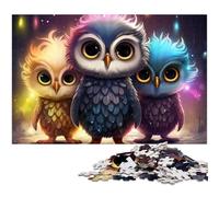 Rompecabezas para Adultos de 1000 Piezas Galaxy Owl Imposible Puzzles para Adultos Ideal para diversión Familiar, relajación y Regalos navideños 50x75cm/19,68x29,52 Pulgadas