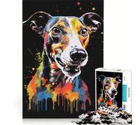 Rompecabezas para Adultos de 1000 Piezas Galgo Español Colorido, Juguetes antiestrés, Interacción Entre Padres e Hijos, cumpleaños 38x26cm