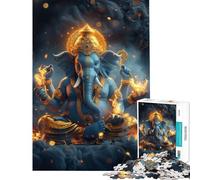 Rompecabezas para Adultos de 1000 Piezas Ganesha Dios del Arte Juguetes educativos para Aprender Juegos educativos para la diversión Familiar Regalos Divertidos tamaño 38x26cm