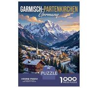 Rompecabezas para Adultos De 1000 Piezas Garmisch-Partenkirchen Germany Winter Landscape Rompecabezas para Adultos Juego De Ingenio Regalos para Mujeres 38x26cm/1000pcs