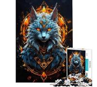 Rompecabezas para Adultos de 1000 Piezas Gato Blanco Estilo nórdico Juegos relajantes Divertidos y con Humor Regalo de cumpleaños (Tamaño 38x52cm)