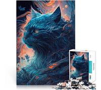 Rompecabezas para Adultos de 1000 Piezas Gato Maine Coon imaginativo Juego Intelectual Cada Pieza es única: un desafiante y Divertido Juego Familiar 75x50cm