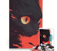 Rompecabezas para Adultos de 1000 Piezas: Gato Oscuro y anormal, Juguete Educativo, antiestrés, colección de Artistas, Bellas Artes 38x26cm