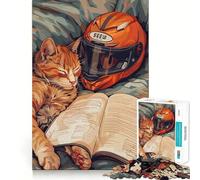 Rompecabezas para Adultos de 1000 Piezas Gatos,Libros,Bicicletas,Booktok Premium Cut,Diversión,Lógica,Juguete Divertido,Tiempo Fácil,Arte de Pared Navideño (38x52cm)