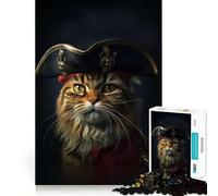 Rompecabezas para Adultos de 1000 Piezas Gatos Piratas III,Corte, Juego de concentración,Regalo Ideal para Jugar tranquilamente,Regalo de cumpleaños o Simplemente para Aficionados 38x52cm