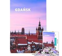 Rompecabezas para Adultos de 1000 Piezas Gdansk Juego práctico Juguete Juego Intelectual Regalos para Mujeres y Hombres Alivia el estrés (tamaño 38x52cm)