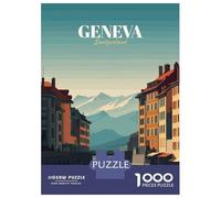 Rompecabezas para Adultos De 1000 Piezas Geneva, Switzerland Travel Rompecabezas para Adultos Juego De Ingenio Desafío Difícil Gran Regalo para Los Amantes De Los Juegos 52x38cm/1000pcs