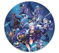 Rompecabezas para Adultos de 1000 Piezas Genshin Impact Chongyun,Rompecabezas Redondo de 1000 Piezas,Ideal para Juegos Familiares,decoración del hogar y Regalo de Entrenamiento Mental,67,5 x 67,5 cm.