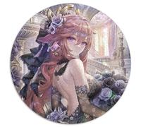 Rompecabezas para Adultos de 1000 Piezas Genshin Impact Yae Miko, Rompecabezas Redondo de 1000 Piezas, Juego Familiar Interactivo, Apto para Mayores de 14 años, 67,5 x 67,5 cm