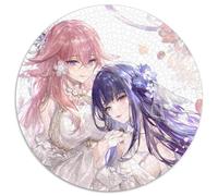 Rompecabezas para Adultos de 1000 Piezas Genshin Impact Yae Miko,Rompecabezas Redondo de 1000 Piezas,Ideal para una Noche de Juegos en Familia,decoración del hogar y Regalo de Entrenamiento Mental,.