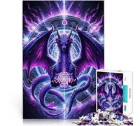 Rompecabezas para Adultos de 1000 Piezas Geometría Sagrada del Dragón para divertirse en Familia Regalos de cumpleaños, Regalos, Arte Mural 38x26cm