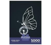 Rompecabezas para Adultos De 1000 Piezas Geometric Butterfly on Dandelion Rompecabezas para Adultos Juguetes Antiestrés Decoración del Hogar Juego Desafiante Regalos 38x26cm/1000pcs