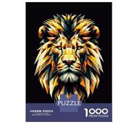 Rompecabezas para Adultos De 1000 Piezas Geometric Lion Rompecabezas para Adultos Juguetes Antiestrés Regalos para Mujeres Cumpleaños Y Navidad 52x38cm/1000pcs